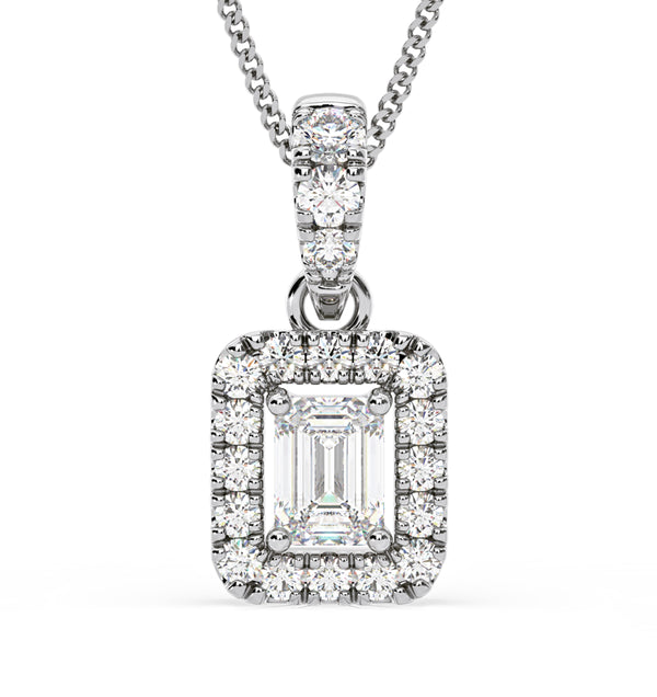 Annabelle Lab Diamond 0.70ct Pendant Necklace in 18K White Gold F/VS1